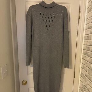 Gray Maxi Sweater Dress  XL (12-14)